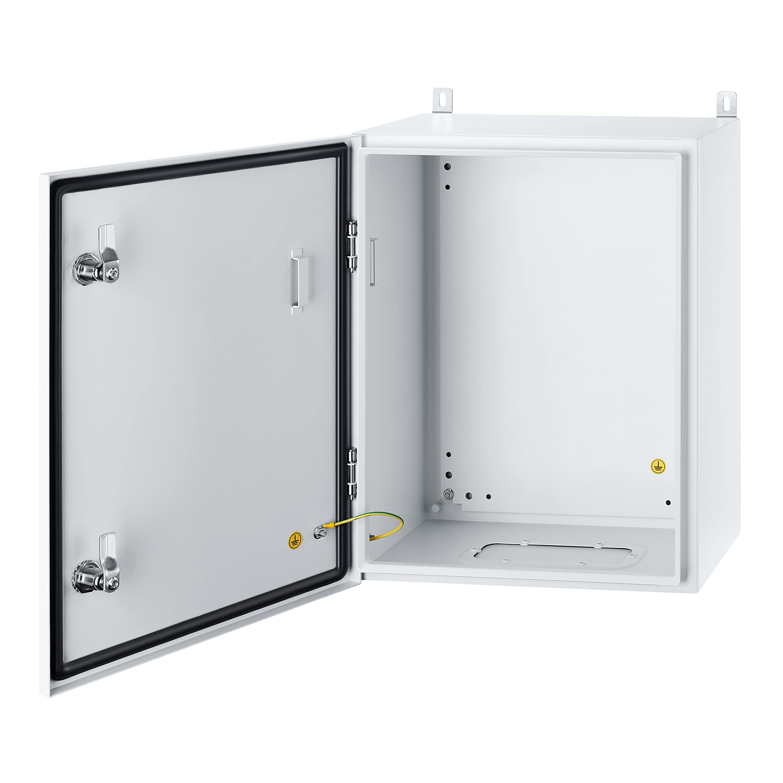 Ordentlich IP65 Weatherproof Metal Box Wall-Mounted Electronic Equipment Enclosure Box with Mounting Plate and Wall Bracket (20'' x 16'' x 10'')