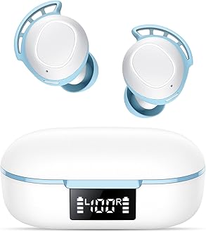 TiksoundsEar Buds Mini Wireless Earbuds, Bluetooth 5.3 Headphones Bass Stereo, 60H Playtime Noise Cancelling Earbuds with 4 Mic, IP8 Waterproof Lightweight in Ear Earphones for Running/Workout