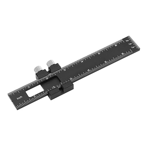Regla de carpintería, regla de tope deslizante de aleación de aluminio, marca de alta precisión para medición de taller (6 pulgadas)