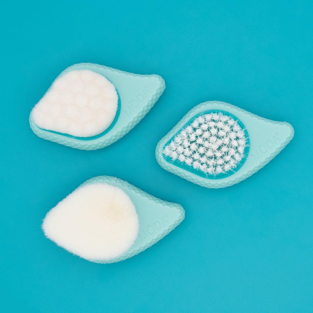 MODA Royal & Langnickel Full Size Spa Prep and Glow Kit, Includes, Exfoliation, Cleansing and Moisturizing Brushes, Mint - Image 2