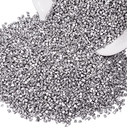 CHGCRAFT 300g Aluminum Metal Shavings Orgone Platinum Metal Small Lumps Sample for Art Experiments Production Industry Welding Metal Fittings DIY Crafts Supplies 0.2~0.35x0.2cm