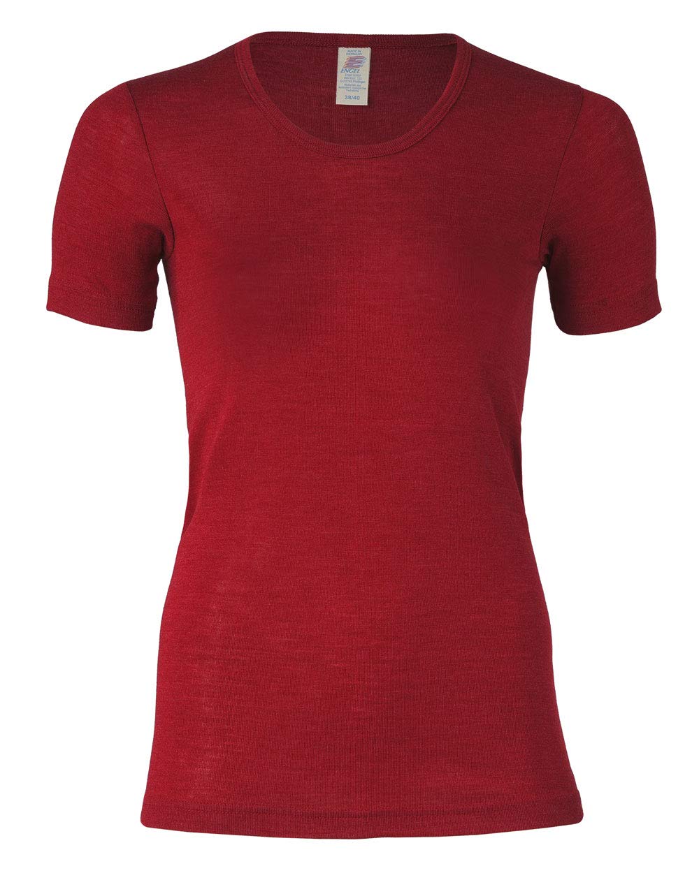 Engel Natur Women's Camisole/Shirt Shortsleave, Wool and Silk (4. UK 18/20 -EU 46/48, Mallow)