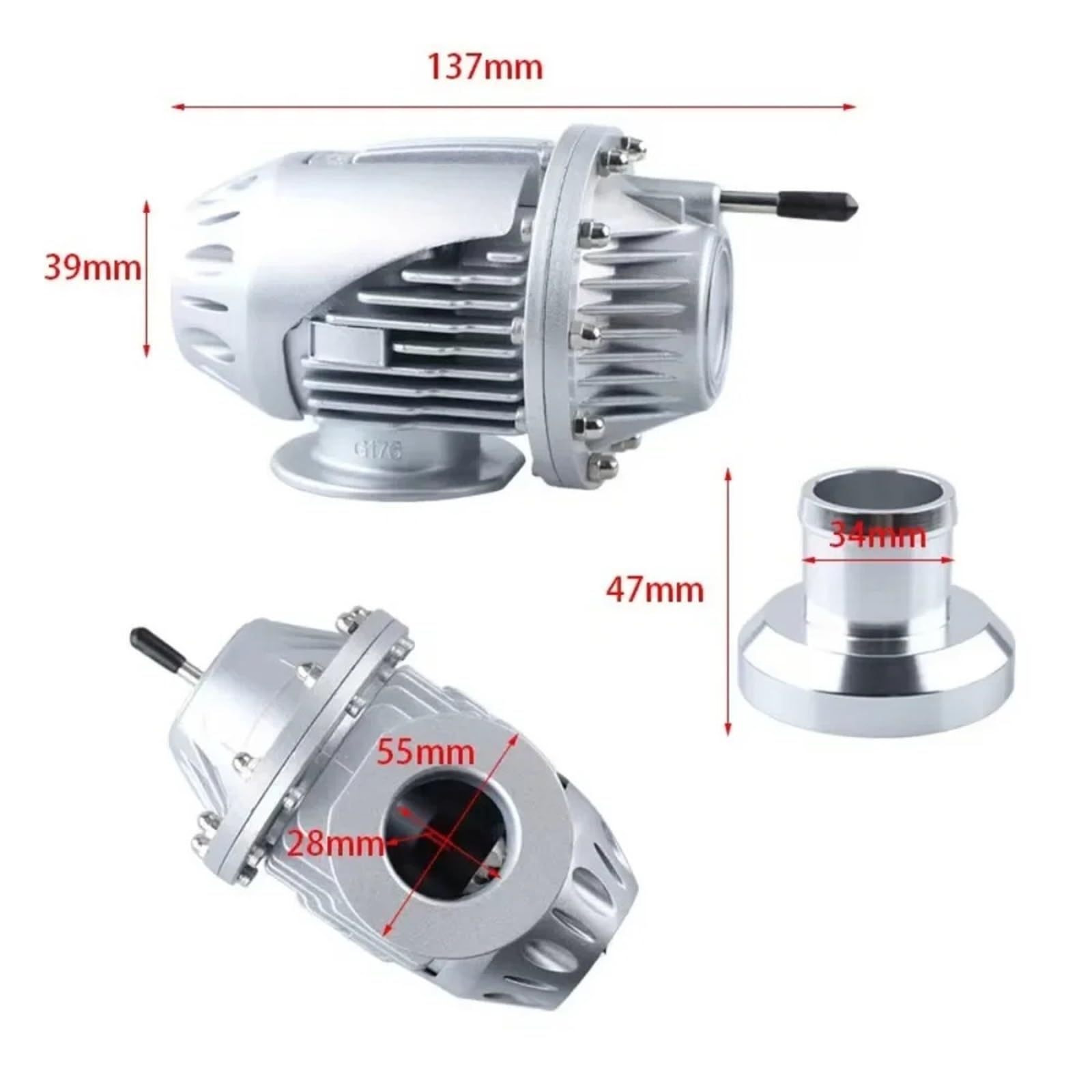 Zawór upustowy turbosprężarki SQV4 Adapter kontroli ciśnienia doładowania Najnowszy model pasuje do ulepszeń wydajności Zawór EGR samochodu‌ Wymiana zaworu EGR‌(SL)