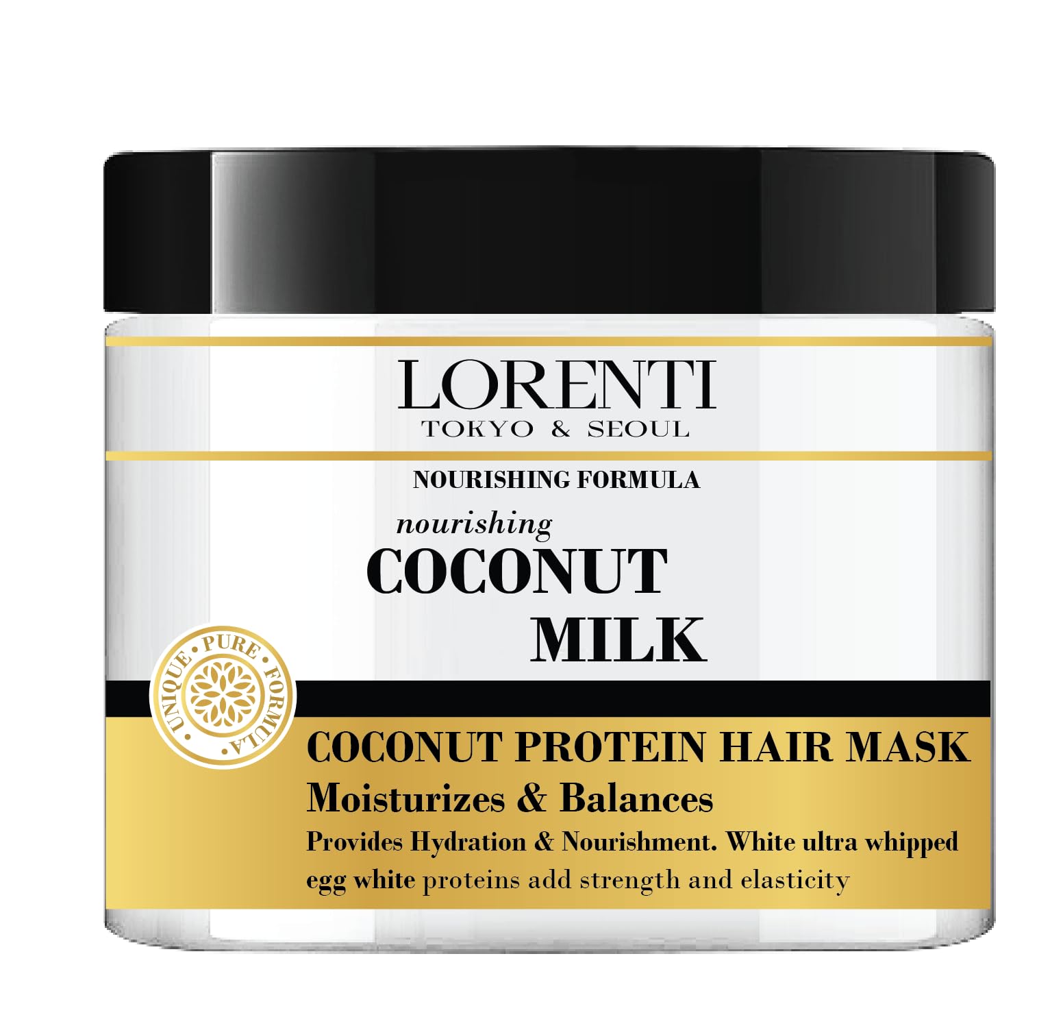 Deep Conditioning Hair Mask 500 ml | For Dry, Damaged, Dense & Frizzed Hair | Contains Vitamin B7 & Proteins to Balance & Moisturize Hair | 16.9 Fl Oz (Coconut Milk)