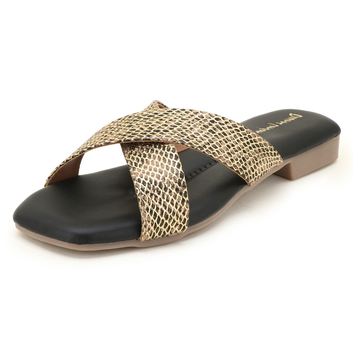DEEANNE LONDON WOMENS (DN-153) BLACK EXTRA CUSHIONED CROSS STRAP SLIDER (39) (B09Q32DK61) Amazon Price History, Amazon Price Tracker