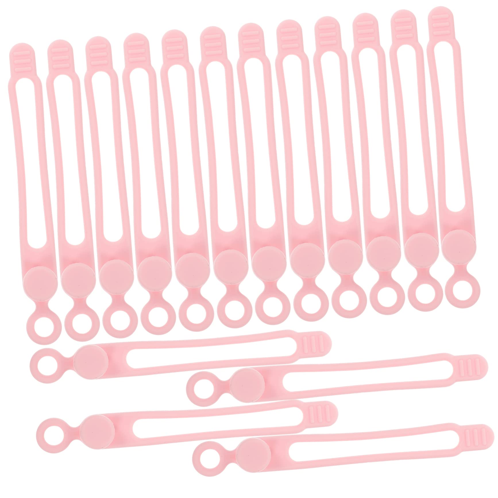 Pack De 500 Bridas Elásticas De Silicona Reutilizables - Organiza Cables, Color Blanco, 1.3x1.3 Cm