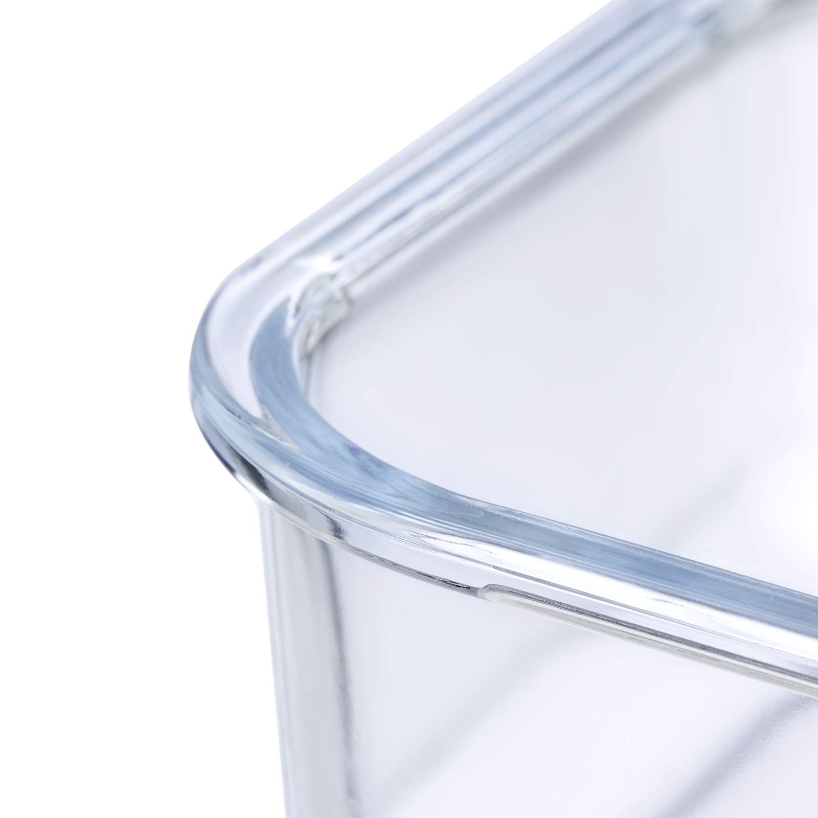 Westmark Contenitore salva-freschezza in vetro, Due sezioni, Tappo ermetico, Capacità: 1380 ml, Adatto per microonde, freezer e forno, Senza BPA, Vetro/Plastica/Silicone, Trasparente/Rosso, 234522E1