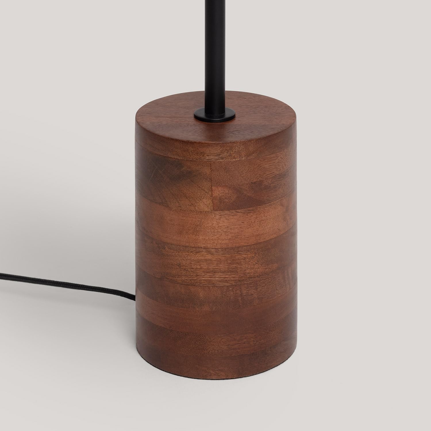 Lámpara de Pie Madera Leonessa Blanco Roto | CasquilloE27