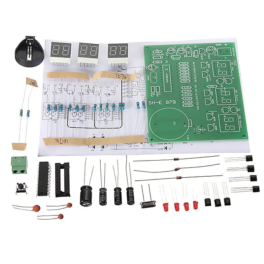 Digital Clock Kit 6 LED Electronic Smart Clock DIY Learning Kits AT89C2051-image-17