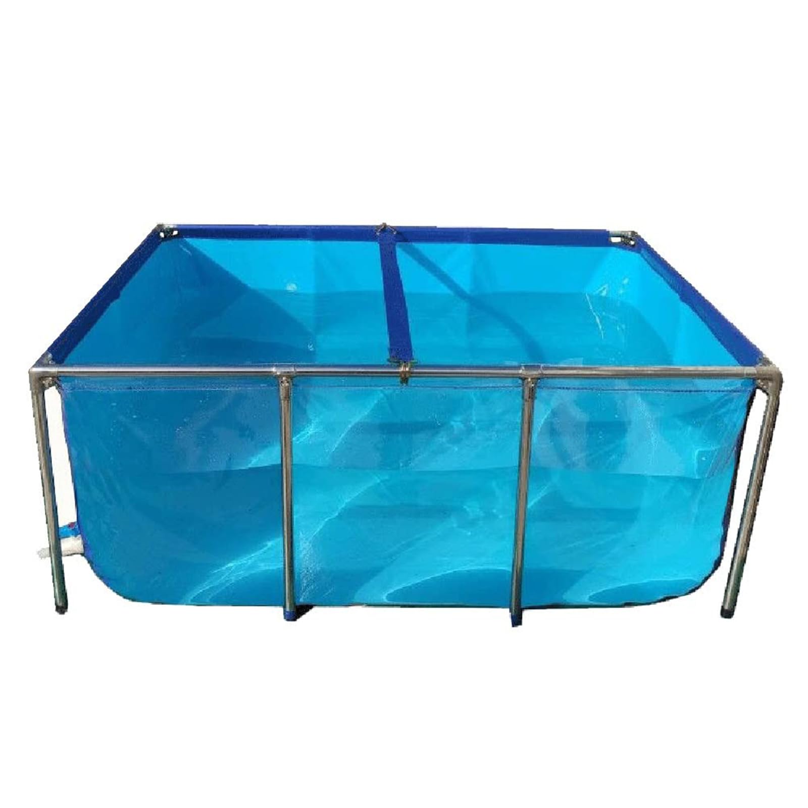 Akwarium składane wewnątrz, 80x50x35 cm, stalowe, z okienkiem obserwacyjnym i miękką powłoką z płótna PVC, odpowiednie dla karpia koi i ryb ozdobnych - przenośne akwarium.