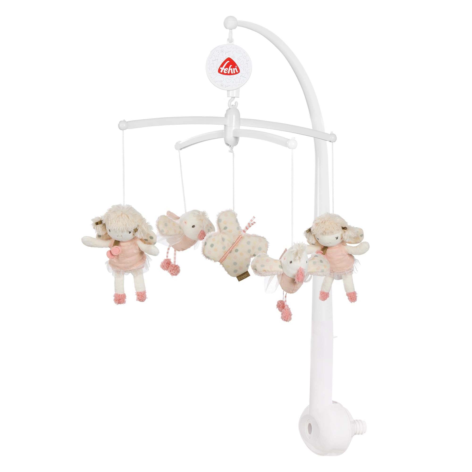 Fehn Música móvil feehnLAND - Mobile a carica con melodia Sabes cuántas estrellas hay y figuras para tranquilizar y entretener - con fijación a la cama para bebés de 0 a 5 meses