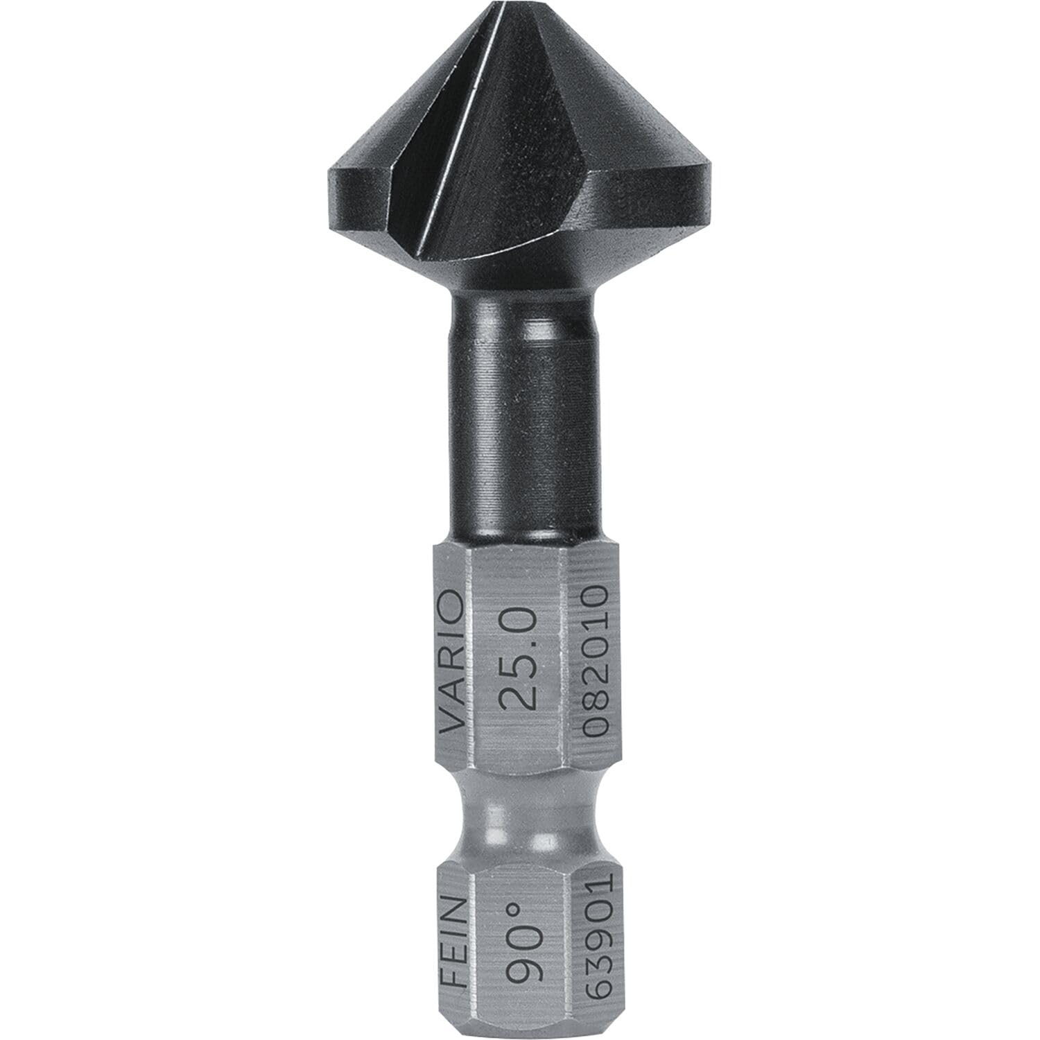 FEIN Fraise conique 90° VARIO 25,0 mm (M12), Résistance élevée du Matériau, pour les Matériaux Suivants: Aciers, Aluminium et Laiton