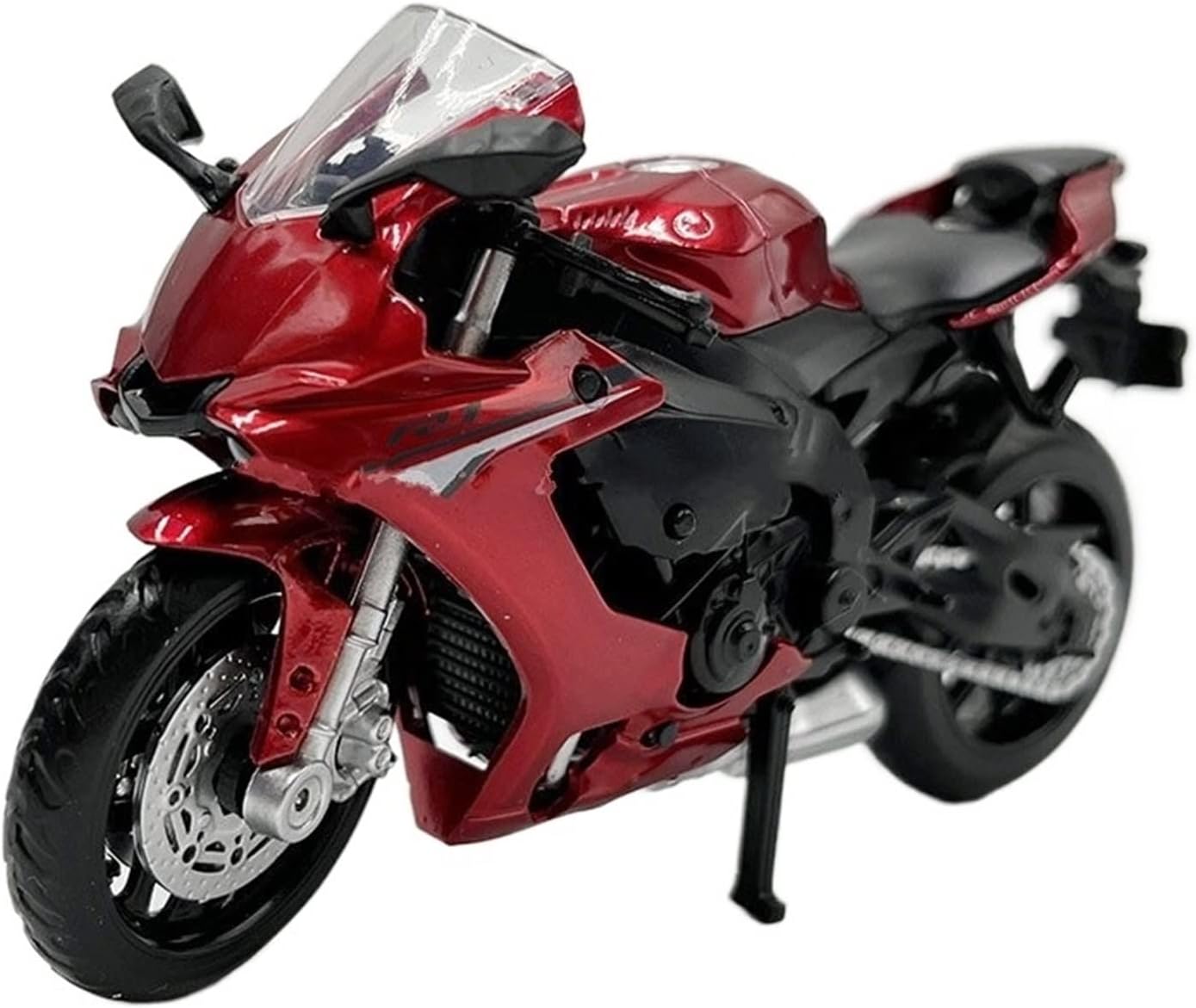 HTASFCI Motorcycle Model Compatible with Yamaha, YZF-R1 1:18 Die Cast Motorcycle Model Sports Bike Street Bike Replica Simulation Car Collectibles Cake Decoration Gift(Rojo)