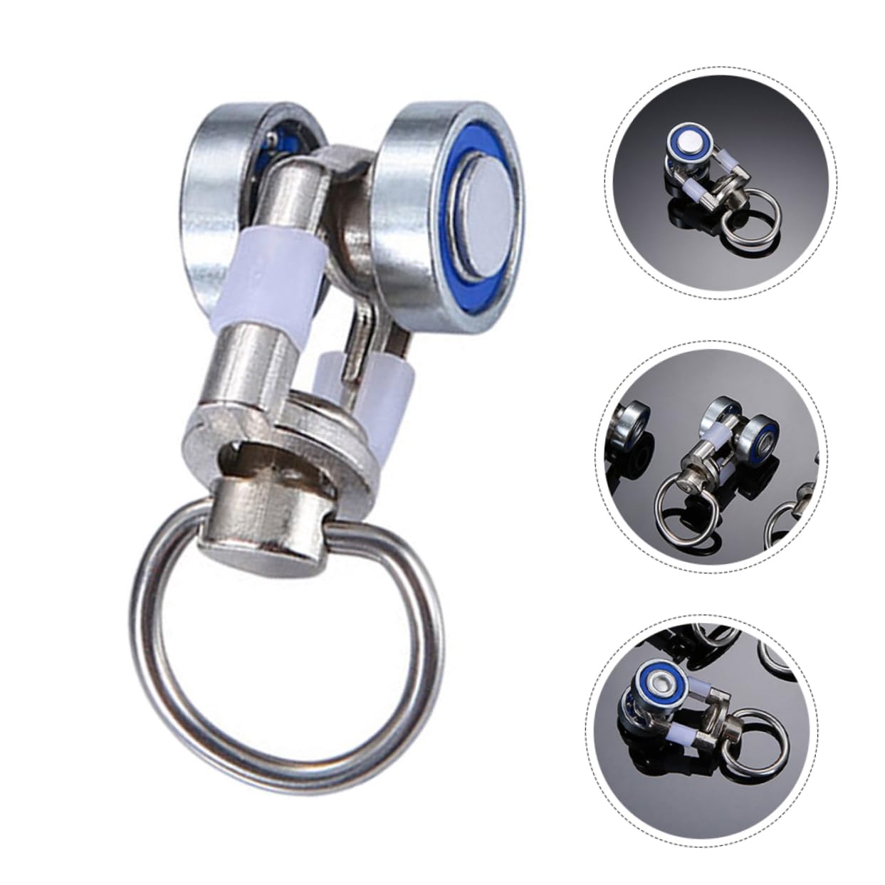 Levemolo Curtain Track Rollers 8 Pack Metal Pulleys for Ceiling Track Easy to Install