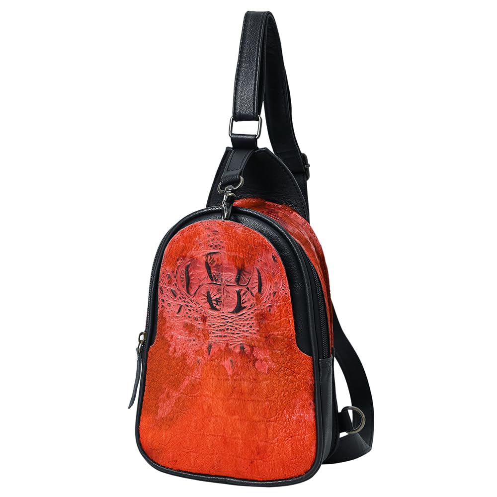 American Darling ADBG1538 Sling Crocodile embossed Genuine Leather women bag western handbag purse