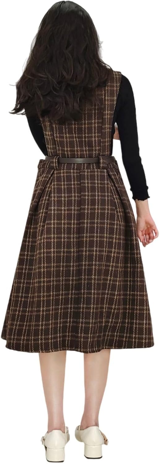 Abito Lungo A Maniche Lunghe Comfiestyle In Jersey Morbido, Stile Swing, Scollo Tondo, Vino M/L (44-46) - 2