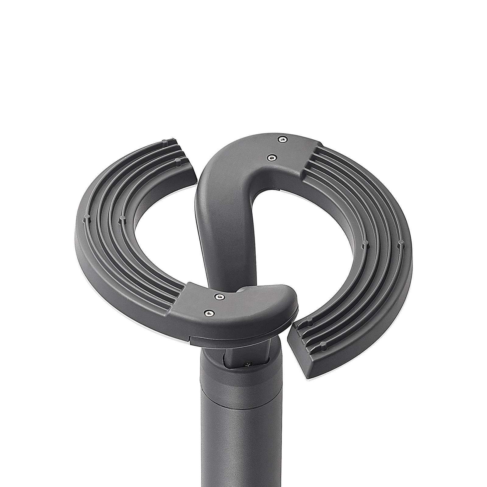 Lindby LED Lampadaire extérieur Keily (Moderne) en Noir Aluminium (à 2 lampes,), Candélabre luminaire d’extérieur