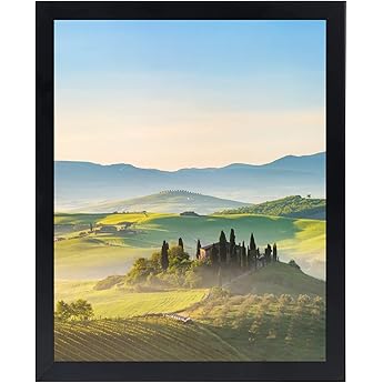 Americanflat 17x21 Picture Frame with Polished Plexiglass - Black Picture Frame - Wide Photo Frames Made of Engineered Wood for Vertical or Horizontal Wall Display - Epic Collection - Black