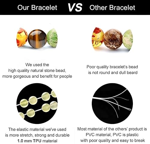 Miniatura 5 de Pulsera de elefante natural Joyería hecha a mano con piedras preciosas genuinas Pulsera unisex ajustable para buena suerte y protección única