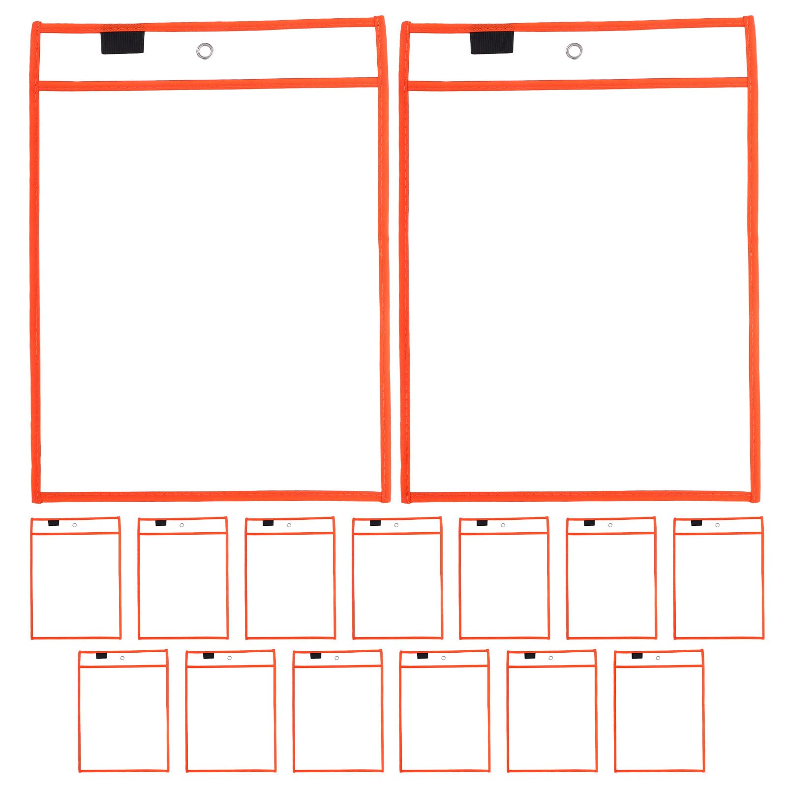 Zerodeko Paquete de 15 fundas para documentos borrables en seco, color