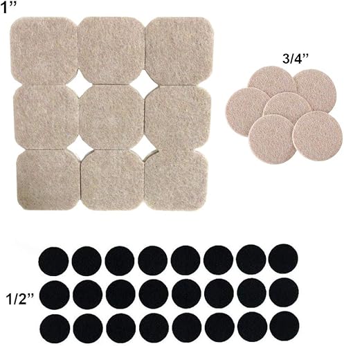 Miniatura 5 de 76 protectores de suelo para muebles, almohadillas de fieltro para silla, redondas, 34 pulgadas, 12 pulgadas, 1 pulgada
