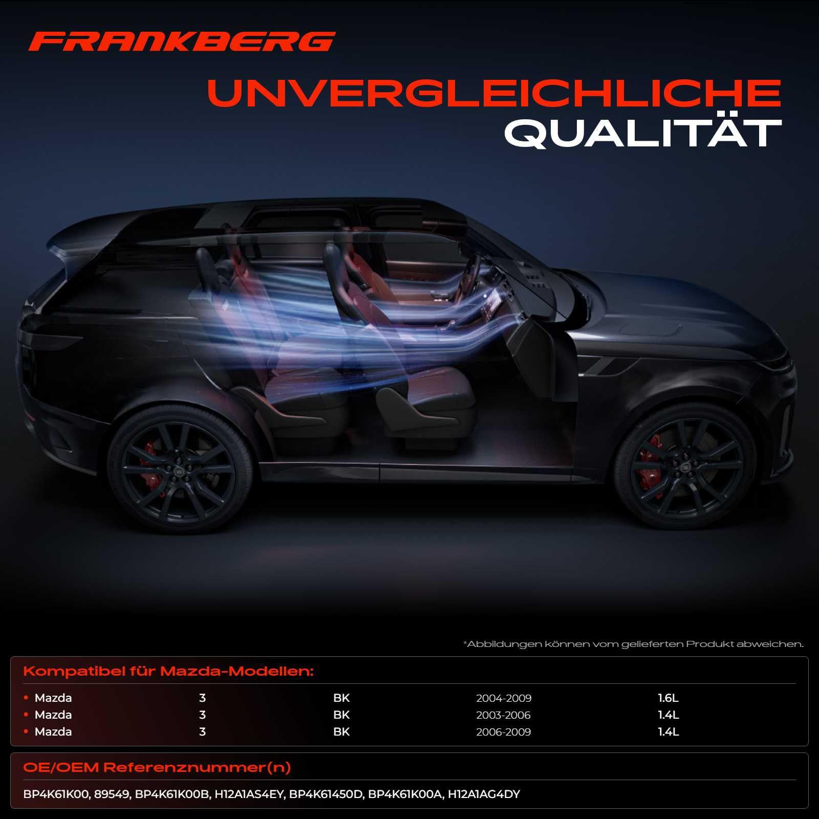 Frankberg Magnetkupplung Klimakompressor Benzin Kompatibel mit 3 BK 3 Stufenheck BK Replace# BP4K61K00B