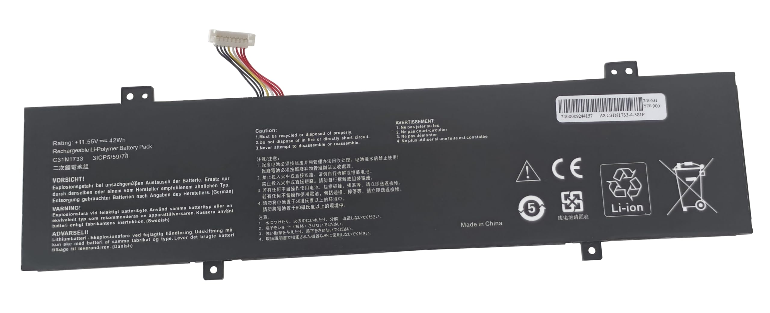 C31N1733 - Batería para portátil Asus VivoBook Flip 14 TP412U TP412UA TP412FA TP412UA-IH31T TP412UA-EC059T TP412FA-EC551T TP412FA-EC707T TP412FA-EC035T