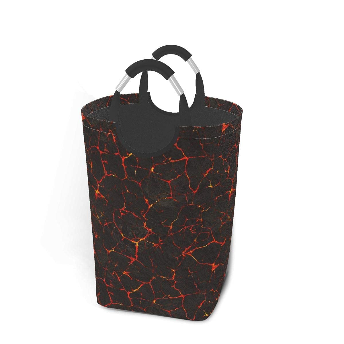 Laundry Basket Volcano Magmatic Surface Collapsible Laundry Hamper Large Storage Bin Durable Clothes Bag with Handles 50 L