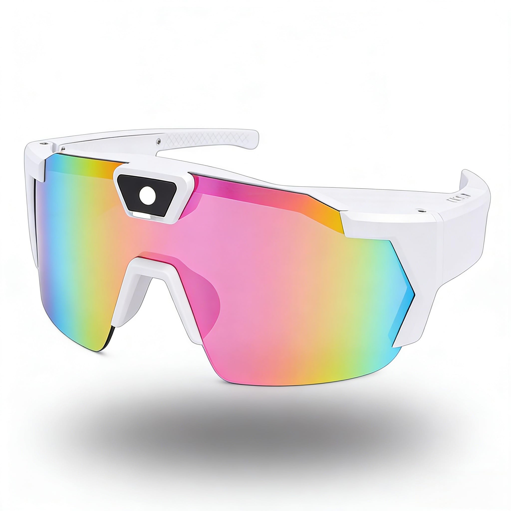 Sxhlseller Gafas Inteligentes para Ciclismo, Gafas de Sol con Cámara de Vídeo HD 1080P, Cámara Fotográfica de 12 MP con EIS y Gran Angular, Deportivas Polarizadas con Transferencia