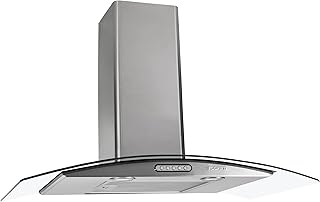 Coifa de parede fogatti vidro curvo duto slim inox 80cm 127v