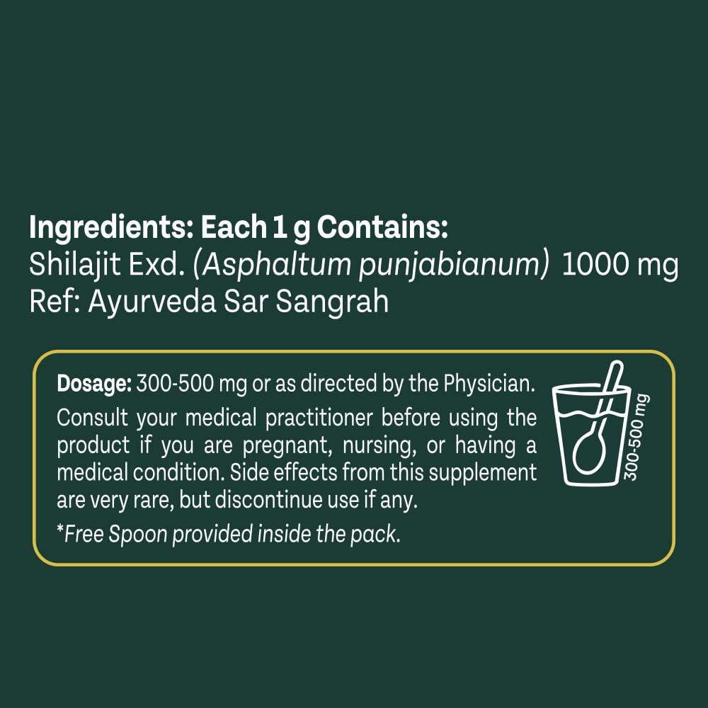 A TATA Product - Organic India Shilajit Resin, 20g, For Strength, Stamina, Energy & Vitality, 75% Fulvic Acid, Boosts Strength & Endurance, Triphala Purified, Tested For Heavy Metals product image 6