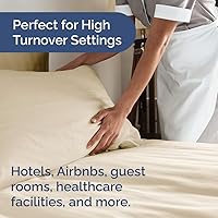 Vista 260 de Sábana encimera de bolsillo profundo, más suave que el algodón egipcio, 1 sábana encimera para colchón tamaño Queen