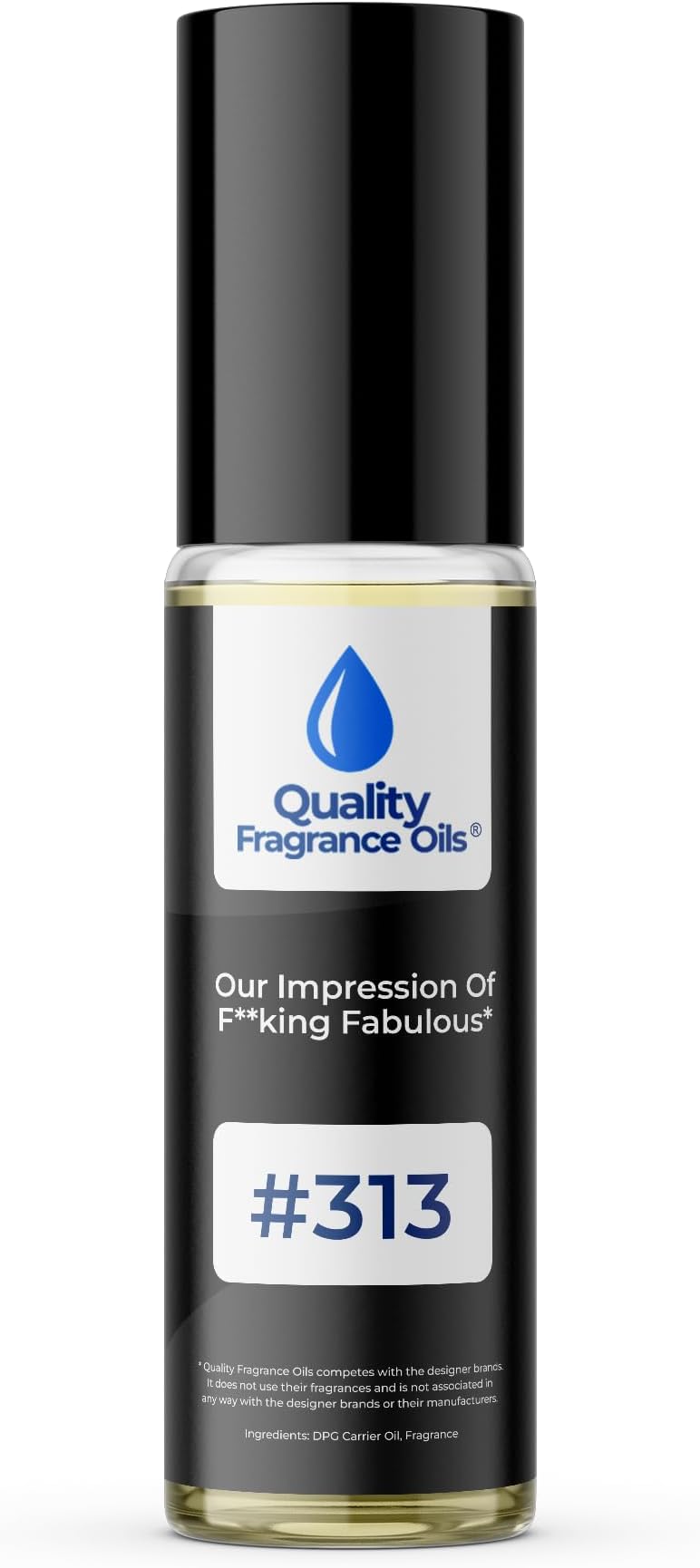 Quality Fragrance Oils' F-ing Fabulous Impression #313 | Long-Lasting Perfume Oil, Alcohol-Free, Strong Scent, 10ml Roll-On | Affordable Alternative to Designer Fragrances
