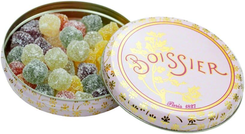Boissier Pink Tin Parisian Pate De Fruit Candies