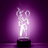 Vista 30 de Letrero de nombre LED personalizado para enfermera/RN con control remoto, letrero de nombre iluminado y luz de noche personalizada con nombre