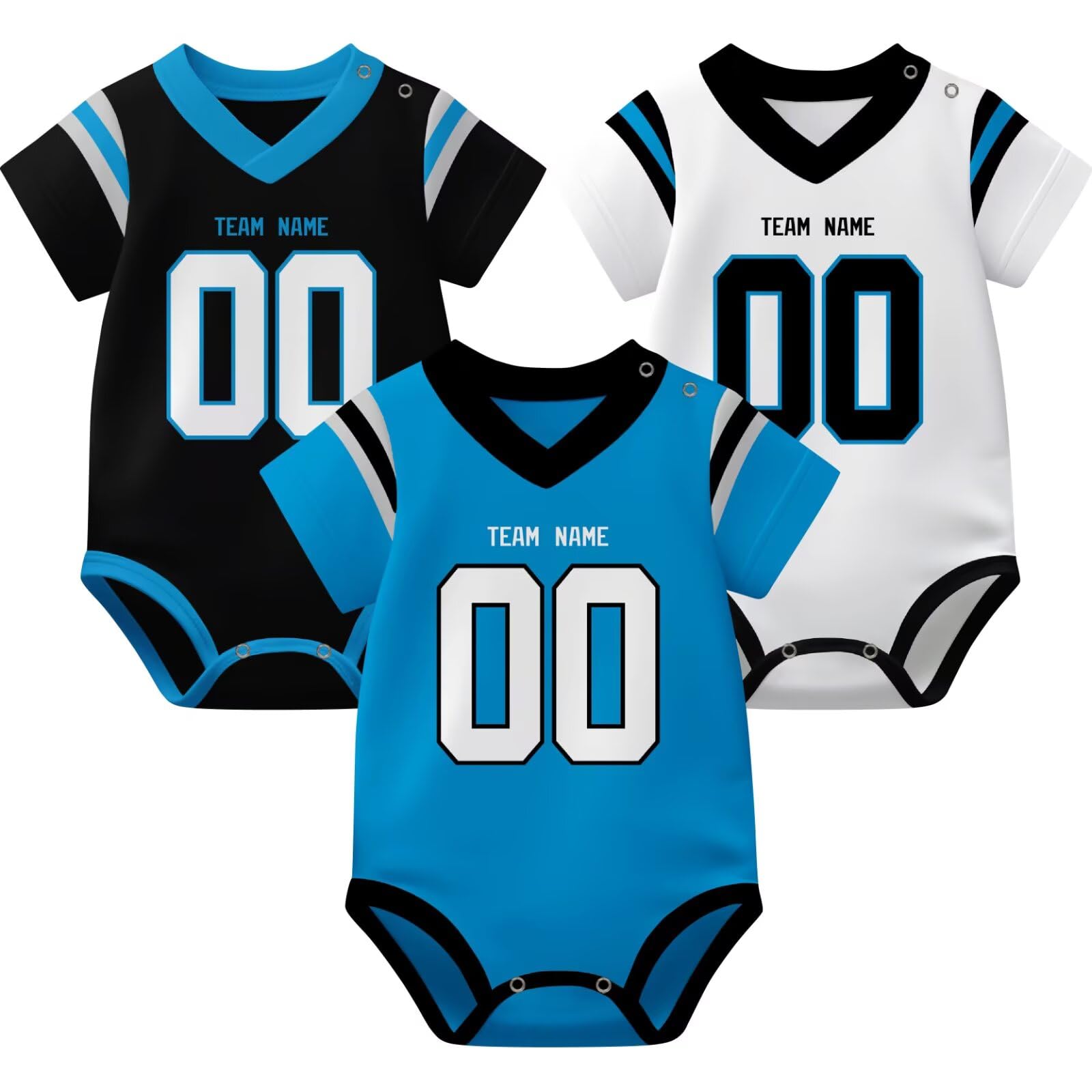 KREDE Baby Clothes Unisex Bodysuit Jersey Style Custom Name Number for Baby Boys