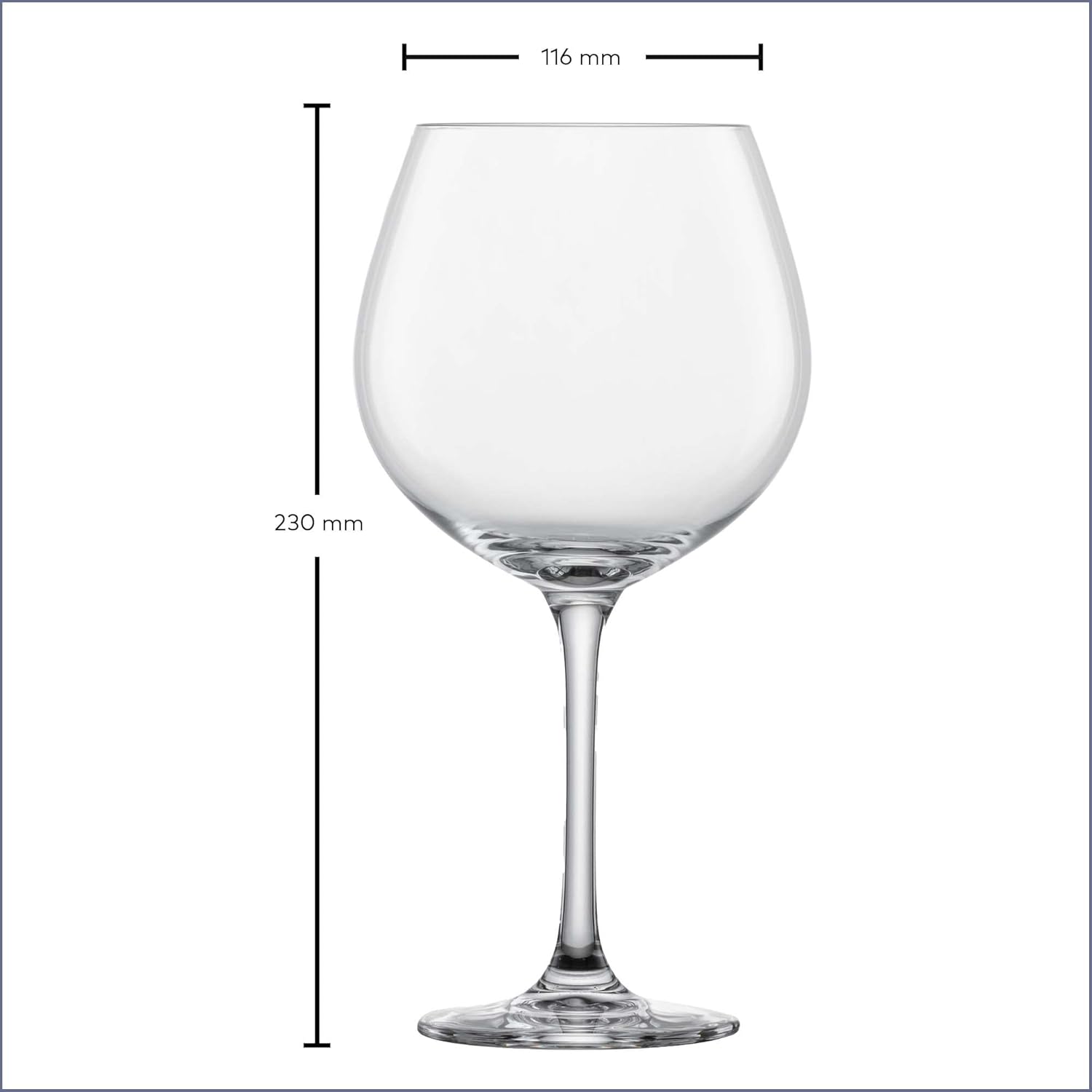 Schott Zwiesel Classic Burgundy Cup Red Wine Glass (Set of 6), Classic Burgundy Glasses for Red Wine, Dishwasher Safe Tritan Crystal Glasses, Made in Germany (Item No. 123655)