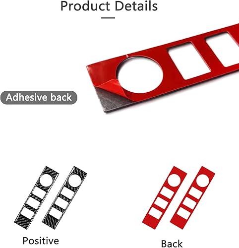 Miniatura 5 de Adhesivo de fibra de carbono compatible con Toyota Central Control Media Volume Button Panel Trim Interior Accesorios para Toyota Tundra 2014 2015