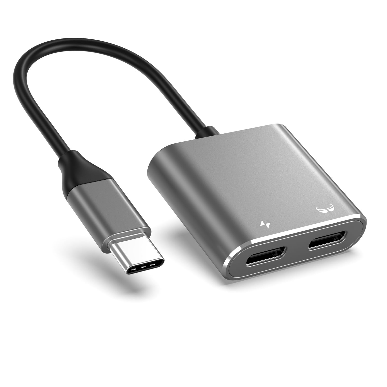 USB-C zu AR-Brillen Adapter, Laden & Spiele, Kompatibel mit 100 W PD-Aufladung und 4K 60 Hz Video Splitter, Lade-Hub für XREAL One/Air 2 Pro/Pro/RayNeo Air 2s/ XR/AR