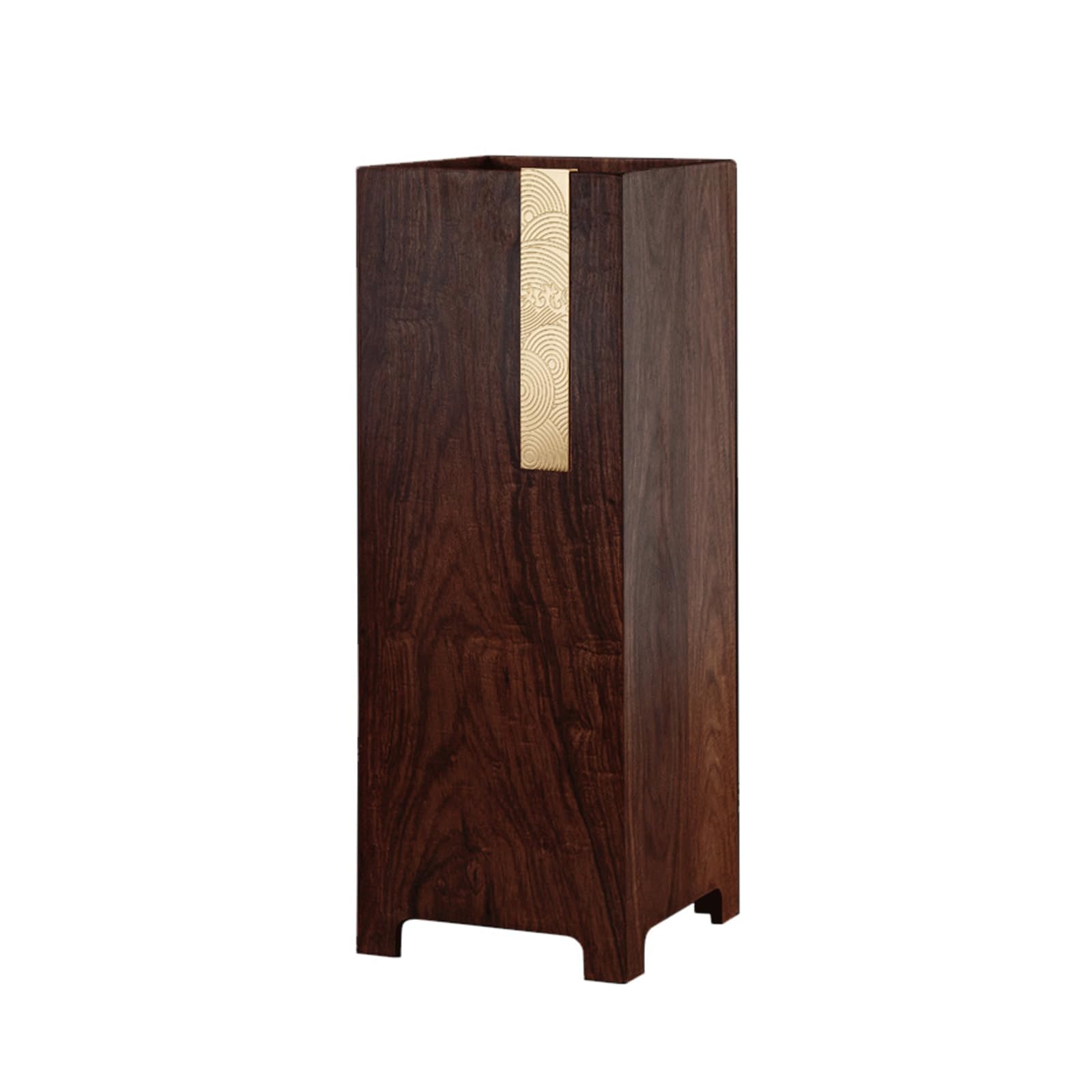 Porte-parapluie carré en bois style chinois 50x20 cm
