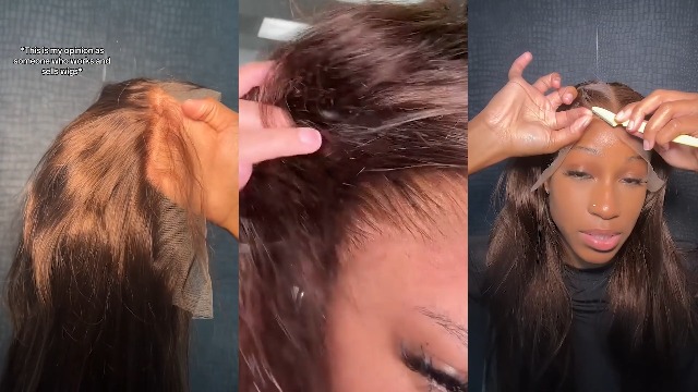 Amazon.com : Hermosa 13x4 Chocolate Brown Lace Front Wigs Human