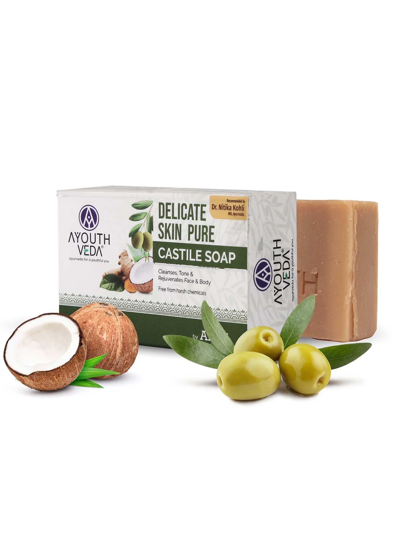 Buy Ayouthveda Delicate Skin Pure Castile Soap With the Goodness of