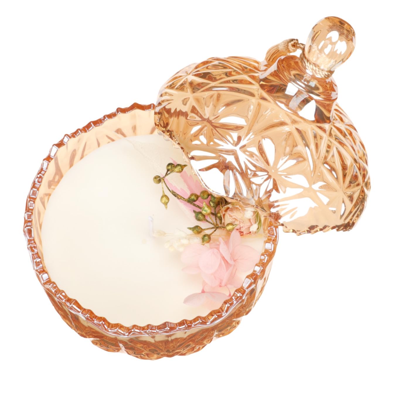 Vaguelly Candela Profumata di Cera Vegetale Rosa Raffinata per Aromaterapia Atmosfera Romantica e Rilassante Confezione Regalo Decorativa 1 Pezzo