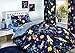 Bedlam Supersonic Bettbezug-Set, leuchtet im Dunkeln, 52 % Polyester, 48 % Baumwolle, blau, Duvet Cover Set: Single