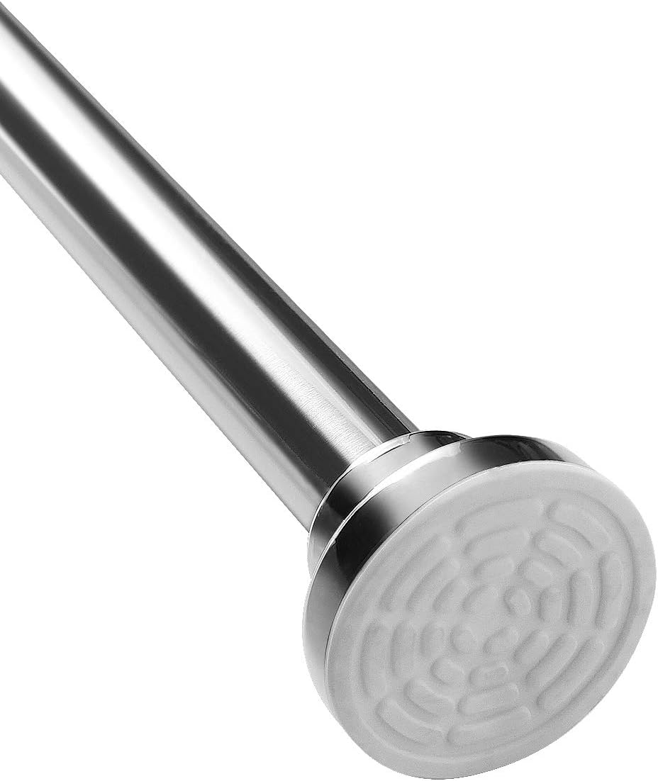 TEECK Shower Curtain Rod, 40-73 inch Adjustable Tension Spring, Shower Curtain Rod Tension, Premium 304 Stainless Steel, Anti-Slip, No Drilling, No Rust, Never Collapse, for Bathroom, Easy to use : Home & Kitchen