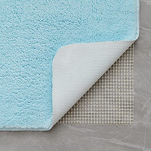 MIULEE Absorbent WC Toilet Rug Non Slip U Shape Bath Mat with High Hydroscopicity Rugs Super Soft Cozy and Shaggy Microfiber Rug Carpet for Bathroom 45x45 cm Sky-Blue - Image 4
