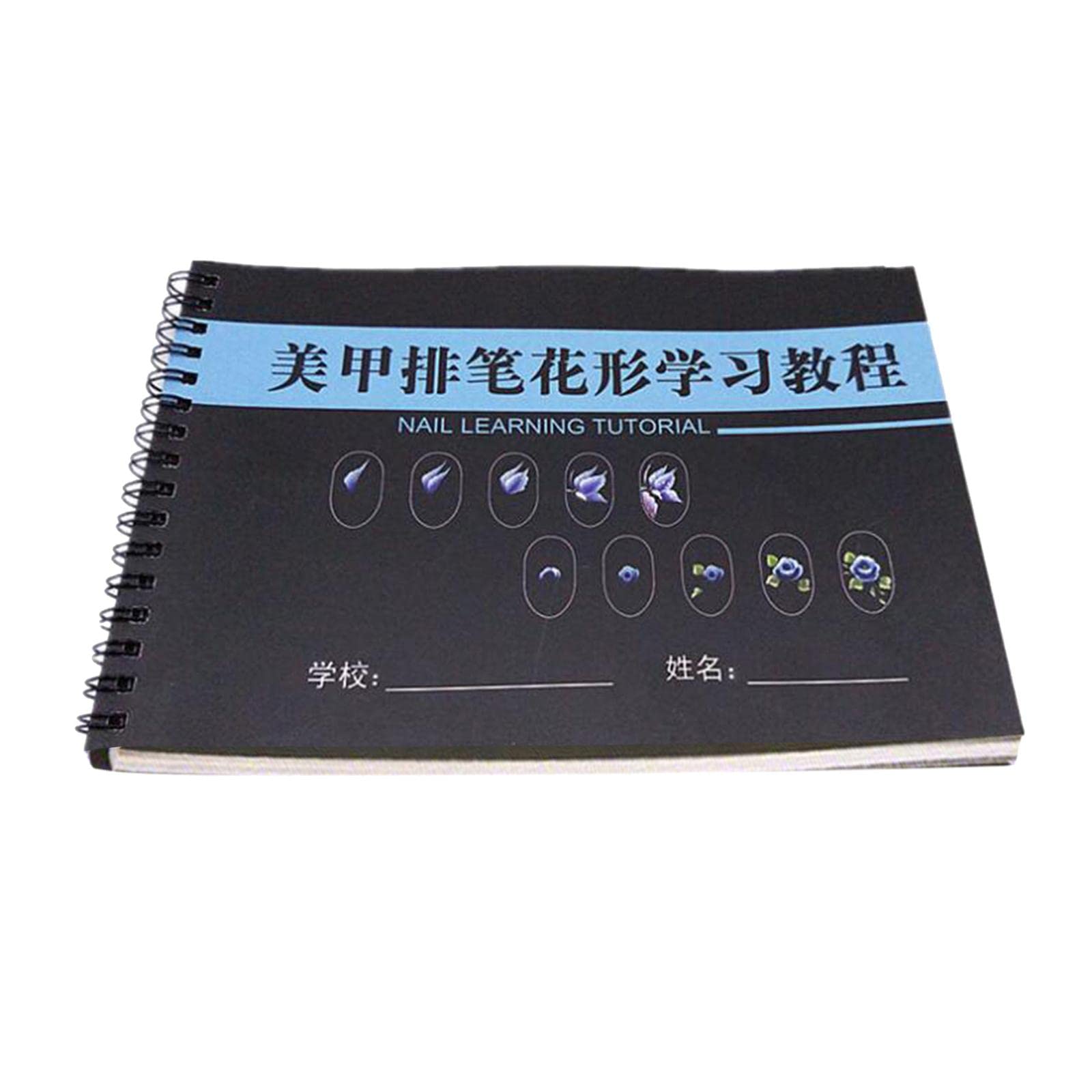 Nail Art Practice Template Learning Paper Book for Beginner Painting,21x14cm