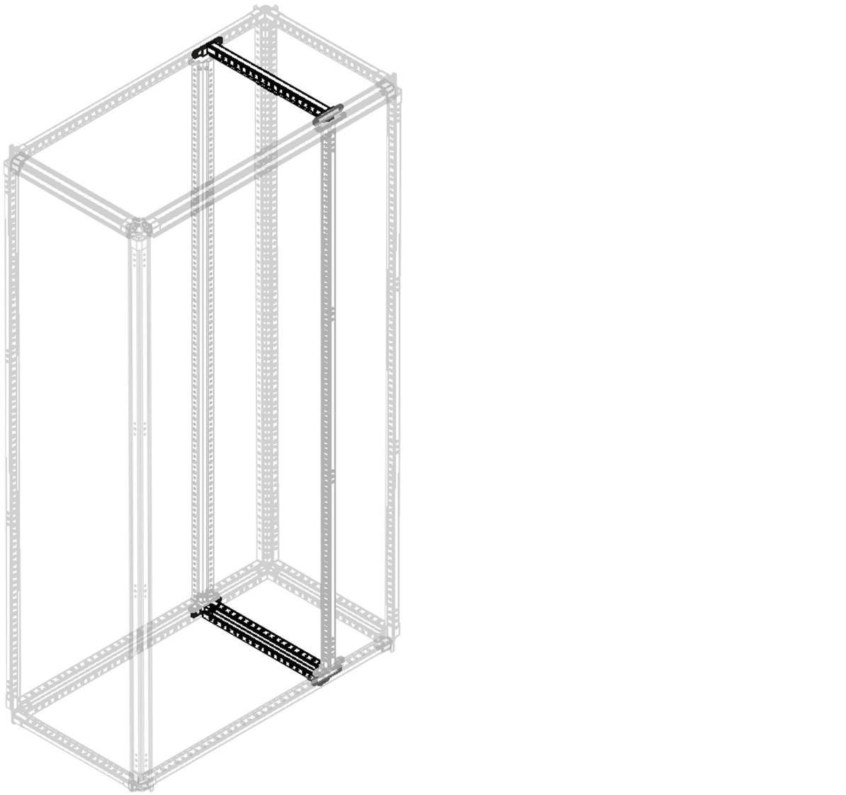 Jeu traversin colonne intermédiaire ABB-Entrelec galvanisé 300mm 2U pour armoire