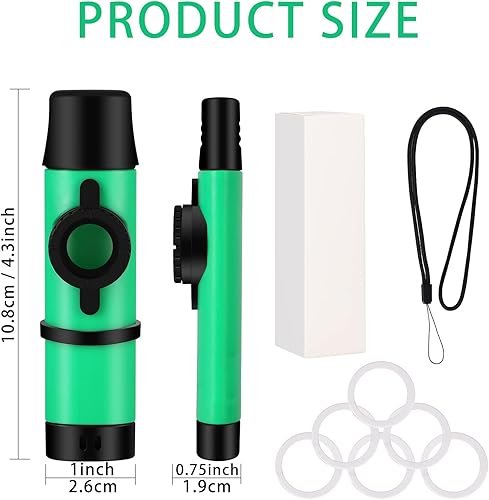 Miniatura 6 de RANMING Kazoo de plástico, Kazoo de tono ajustable, kazoos para niños adultos, instrumentos musicales Kazoos con 6 diafragmas Kazoo, buen compañero
