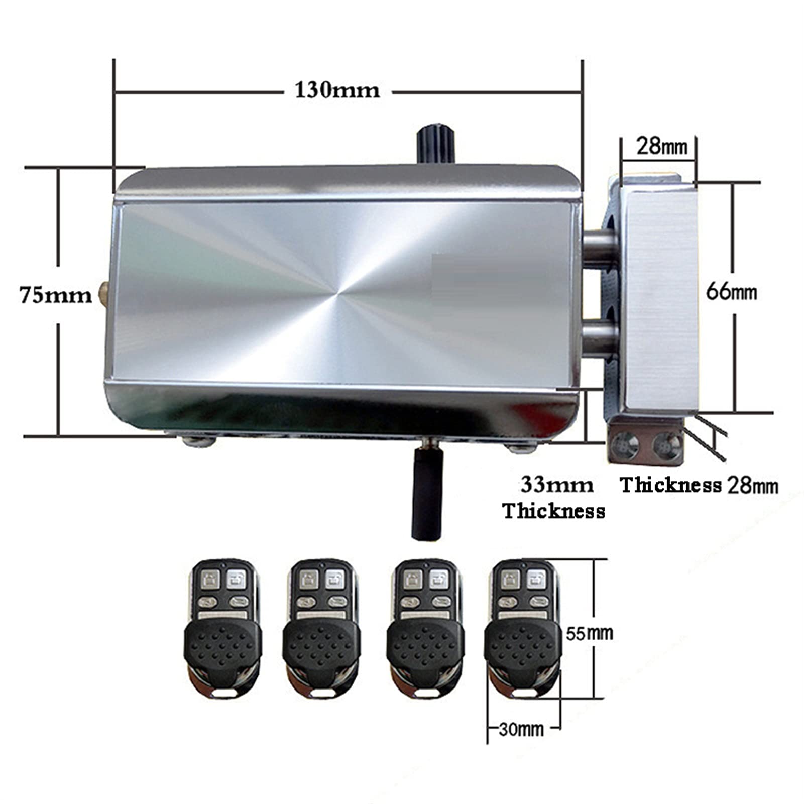 Bluetooth Anti Treast 4 Zdalne sterowanie Stealth Drzwi Brama Smart Battery Power Electronic Zatrzask Lock Villa Home Office Security(Kit 1)